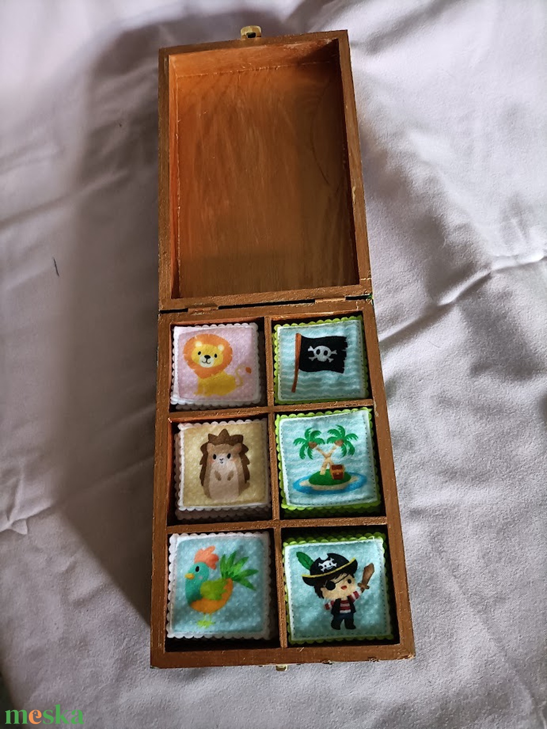 Két memória játék fadobozban - játék & sport - készségfejlesztő és logikai játék - memória játékok - Meska.hu