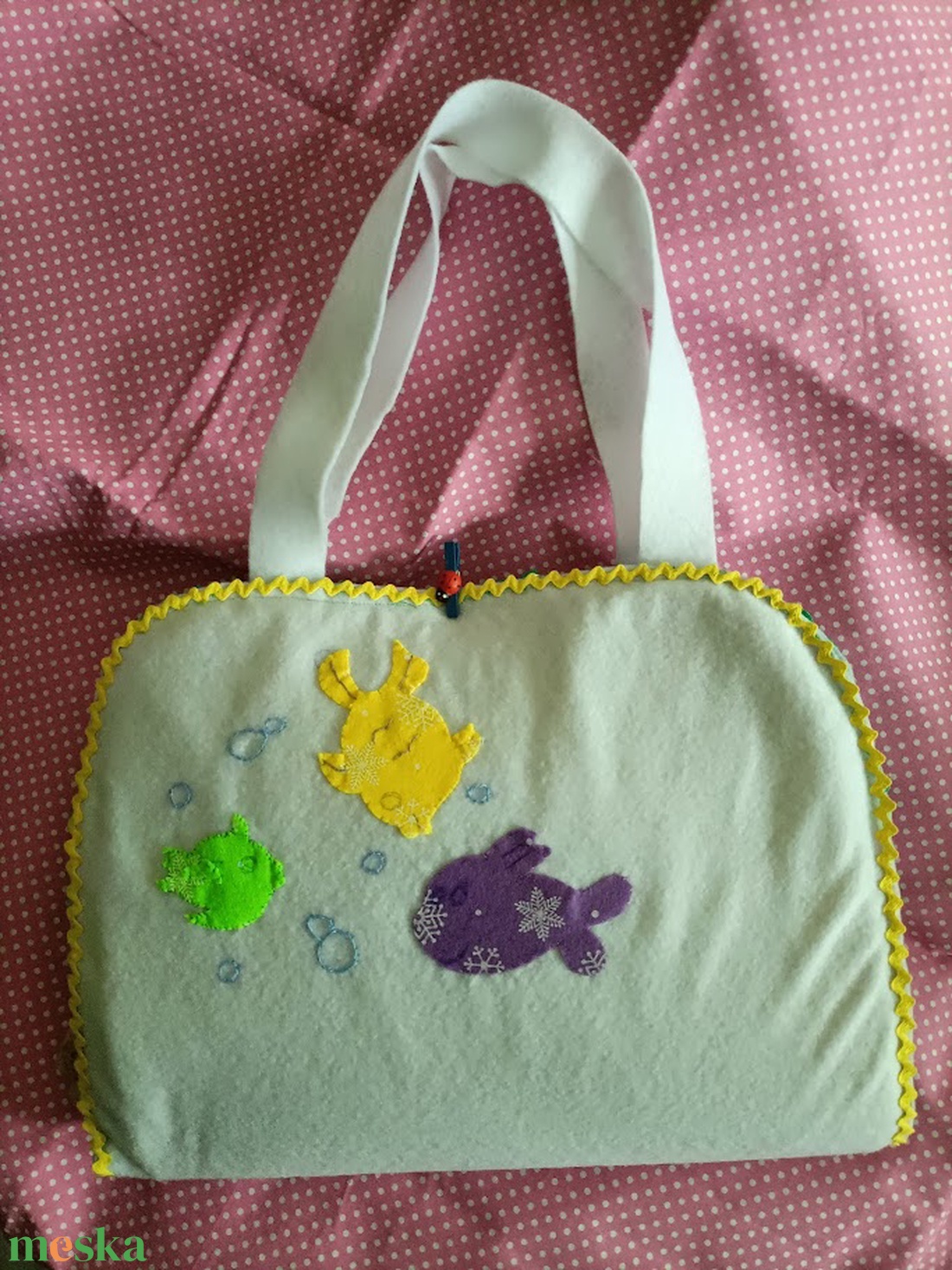 Textil horgászó játék - játék & sport - készségfejlesztő és logikai játék - szín és formaválogató játékok - Meska.hu