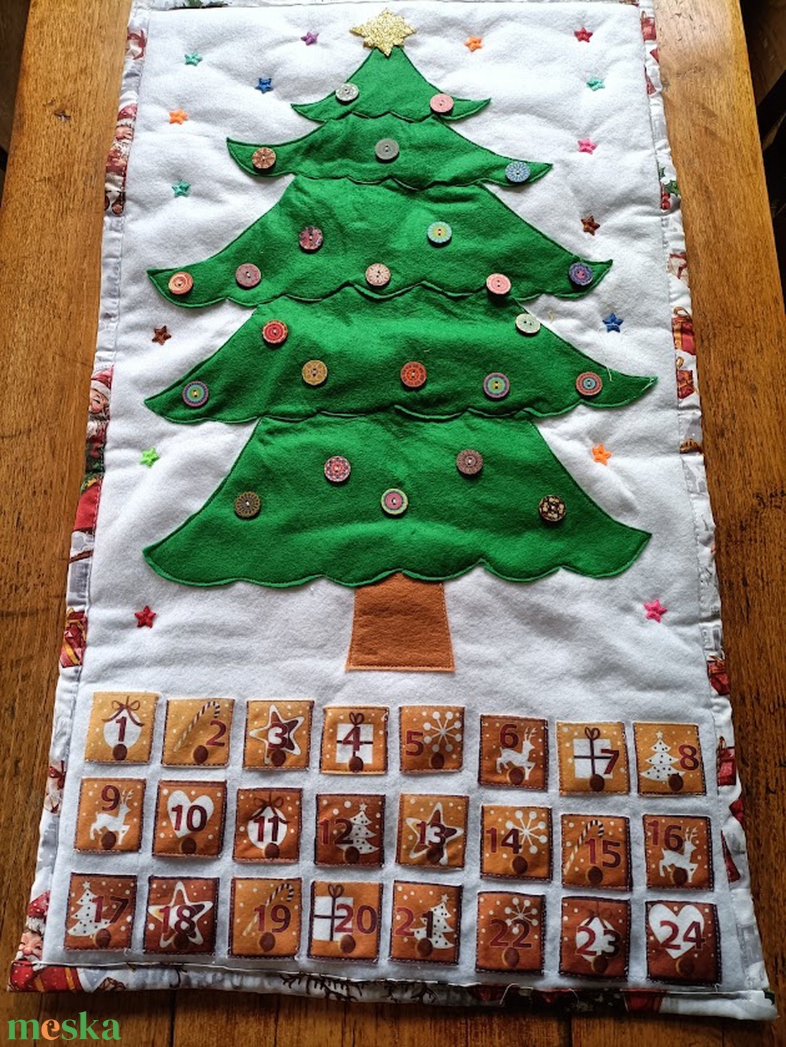 Adventi naptár- fenyőfás - karácsony - adventi díszek - adventi naptár - Meska.hu