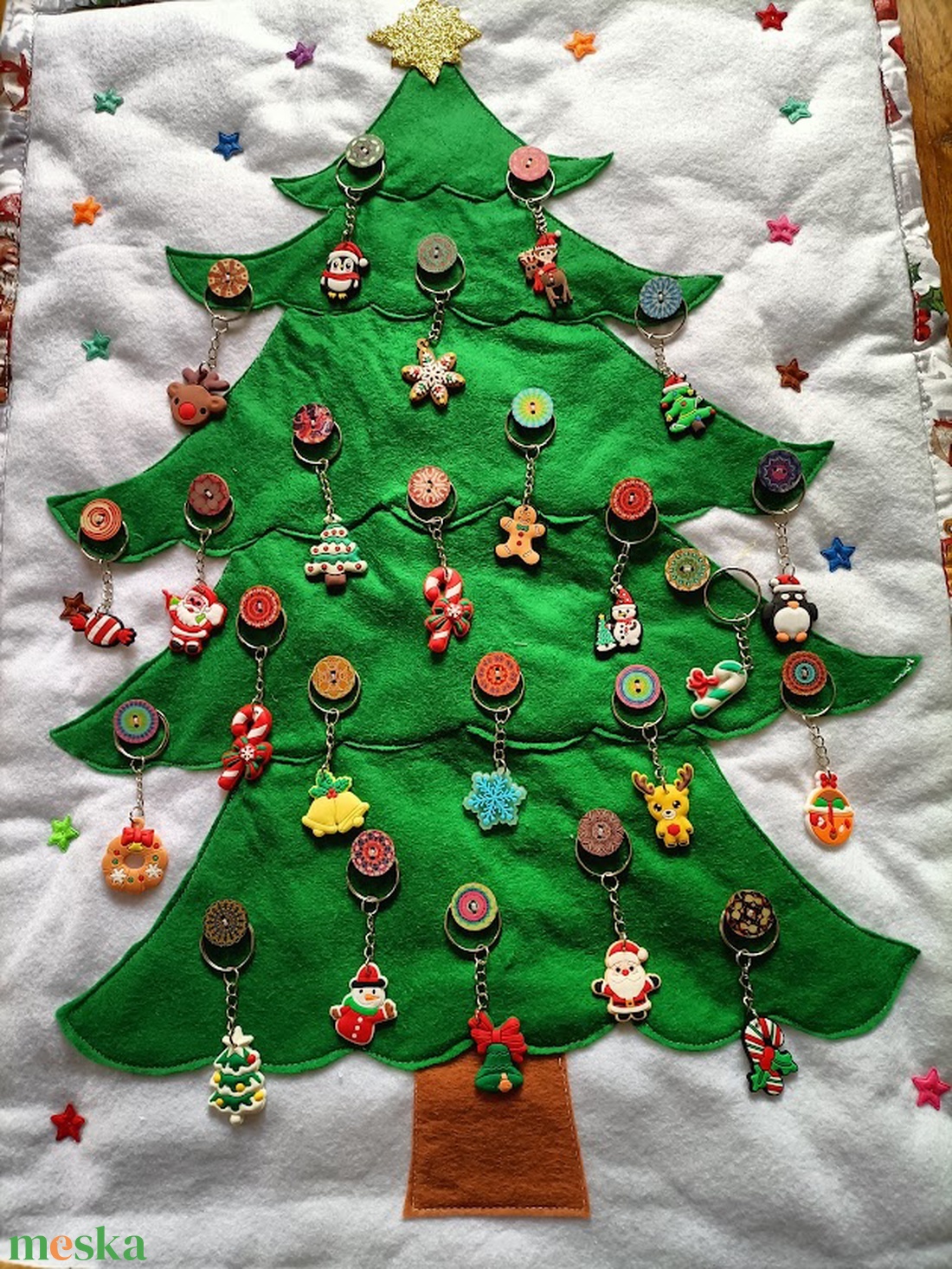 Adventi naptár- fenyőfás - karácsony - adventi díszek - adventi naptár - Meska.hu