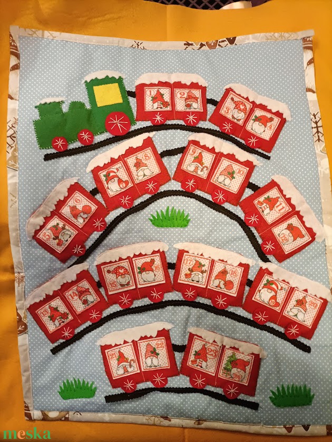 Adventi naptár- manóvonat - karácsony - adventi díszek - adventi naptár - Meska.hu