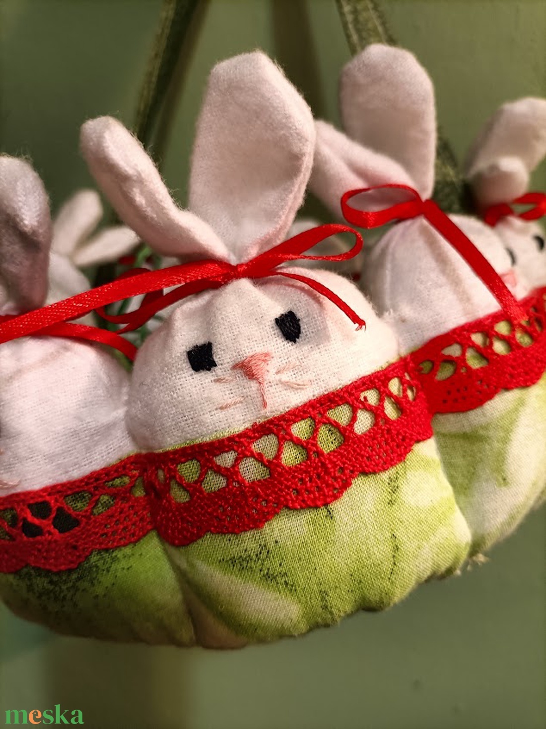 Nyuszikosár - játék & sport - plüssállat & játékfigura - nyuszi - Meska.hu