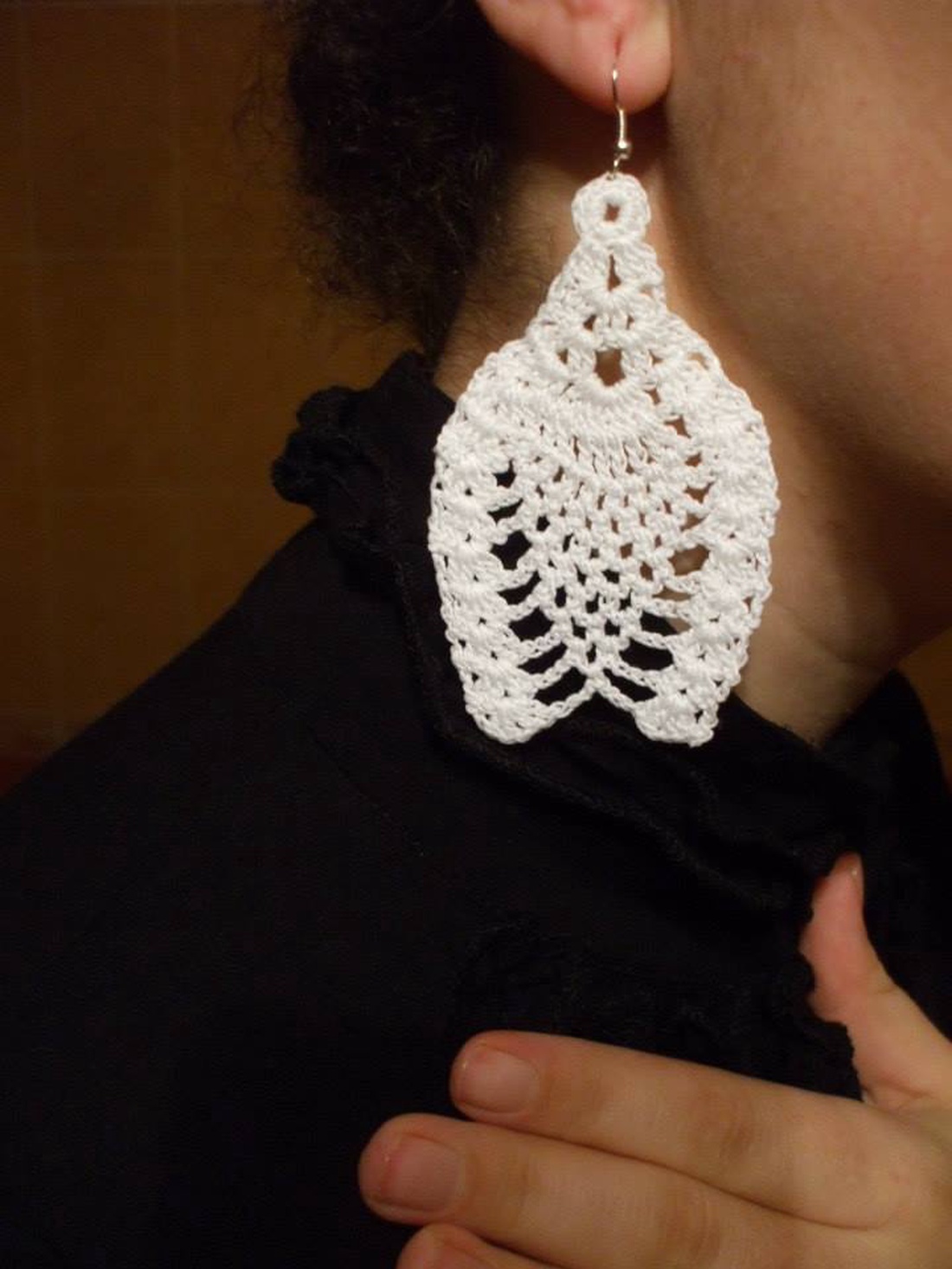 Egyedi horgolt ananász mintájú fülbevaló -  - Meska.hu