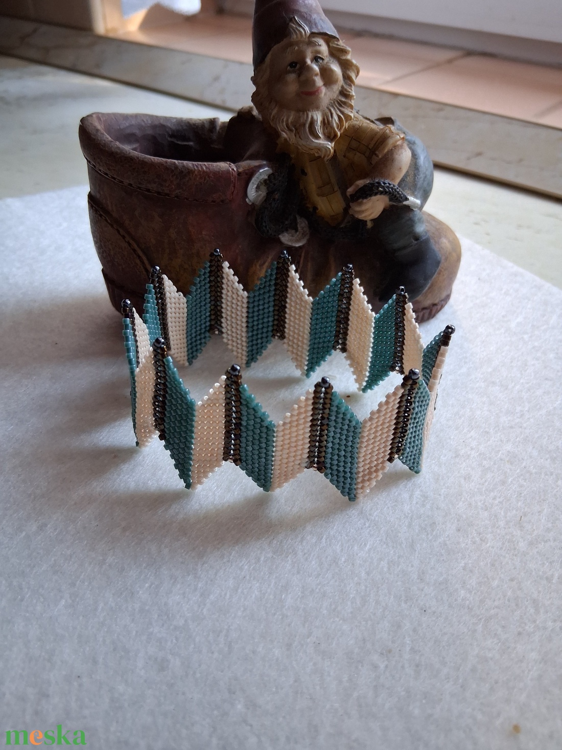 Elegáns hullámzó karkötő - ékszer - karkötő - széles karkötő - Meska.hu