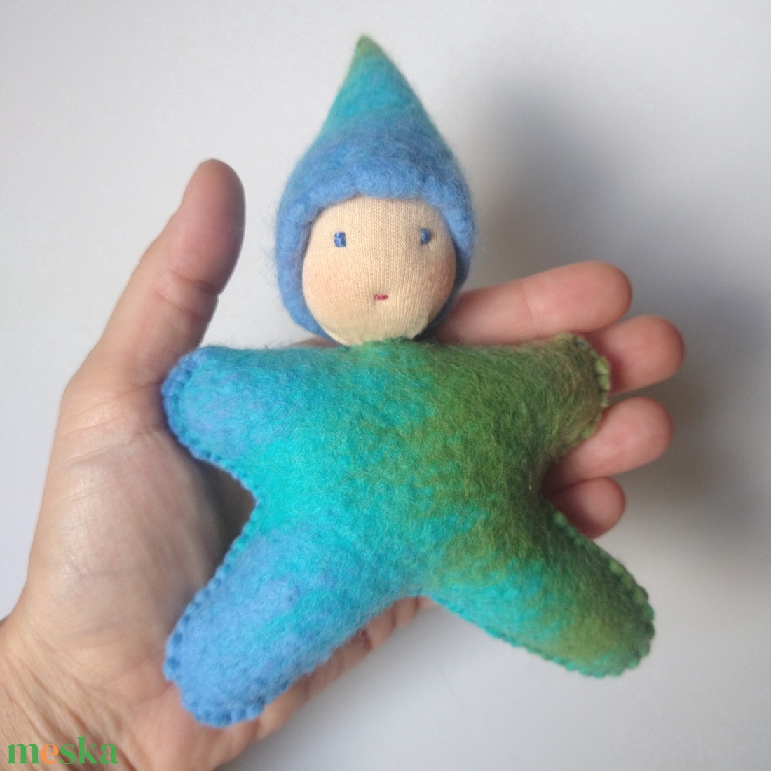 Csillagbaba bátyó - újra felhasznált, kimaradt anyagokból készült Waldorf manó  - játék & sport - baba & babaház - baba - Meska.hu