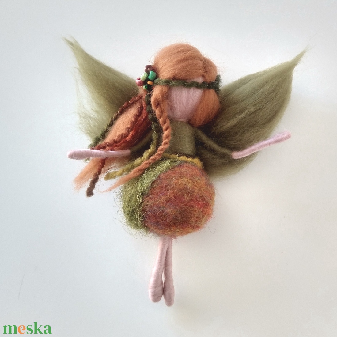 Ősz tündér - tűnemezelt gyapjú tündér  - otthon & életmód - dekoráció - dísztárgy - Meska.hu