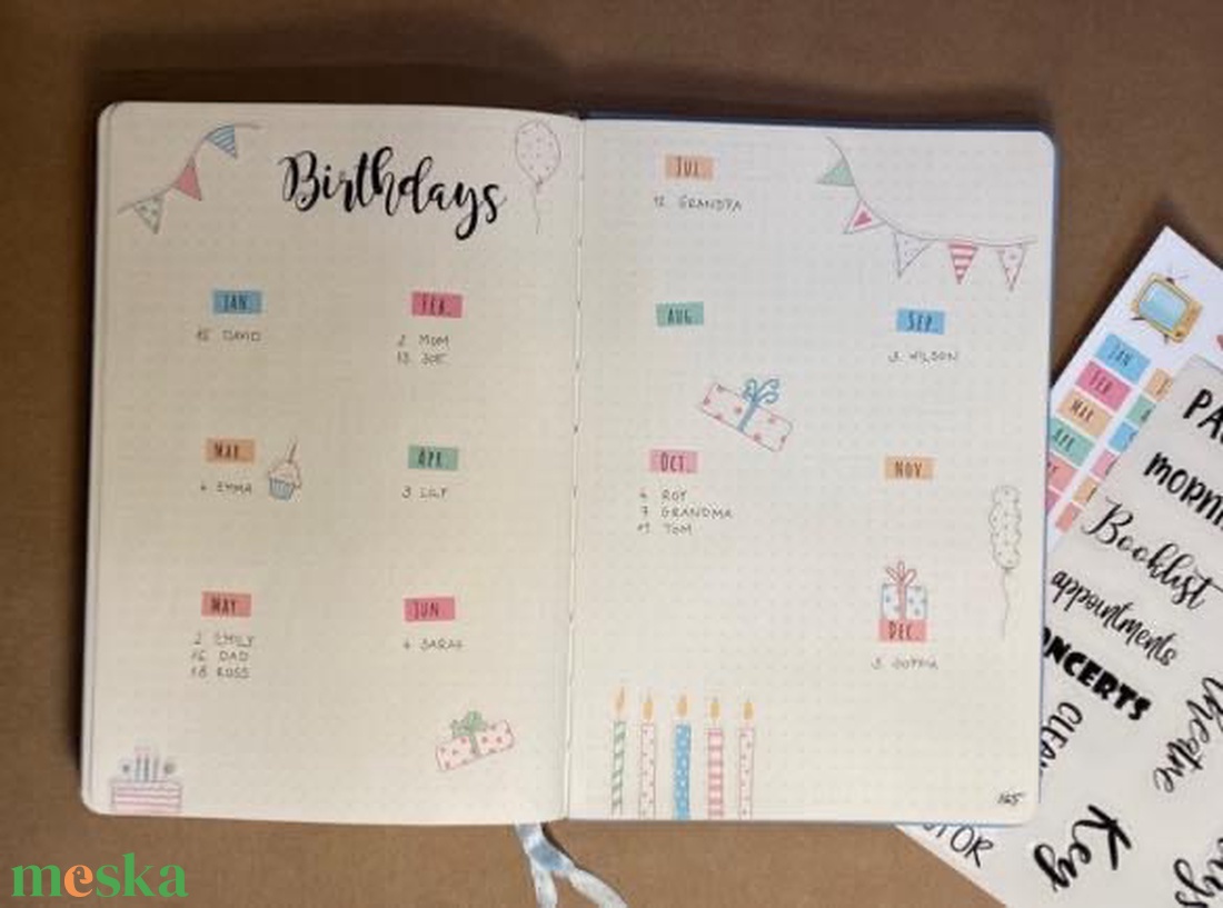 Bullet Journal kezdőcsomag (angol felirattal) - otthon & életmód - papír, írószer - matrica, matrica csomag - Meska.hu Bullet Journal kezdőcsomag (angol felirattal) - otthon & életmód - papír, írószer - matrica, matrica csomag - Meska.hu