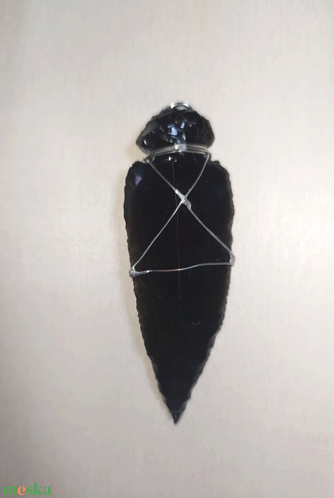 Obszidián nyílhegy medál - ékszer - nyaklánc - medál - Meska.hu