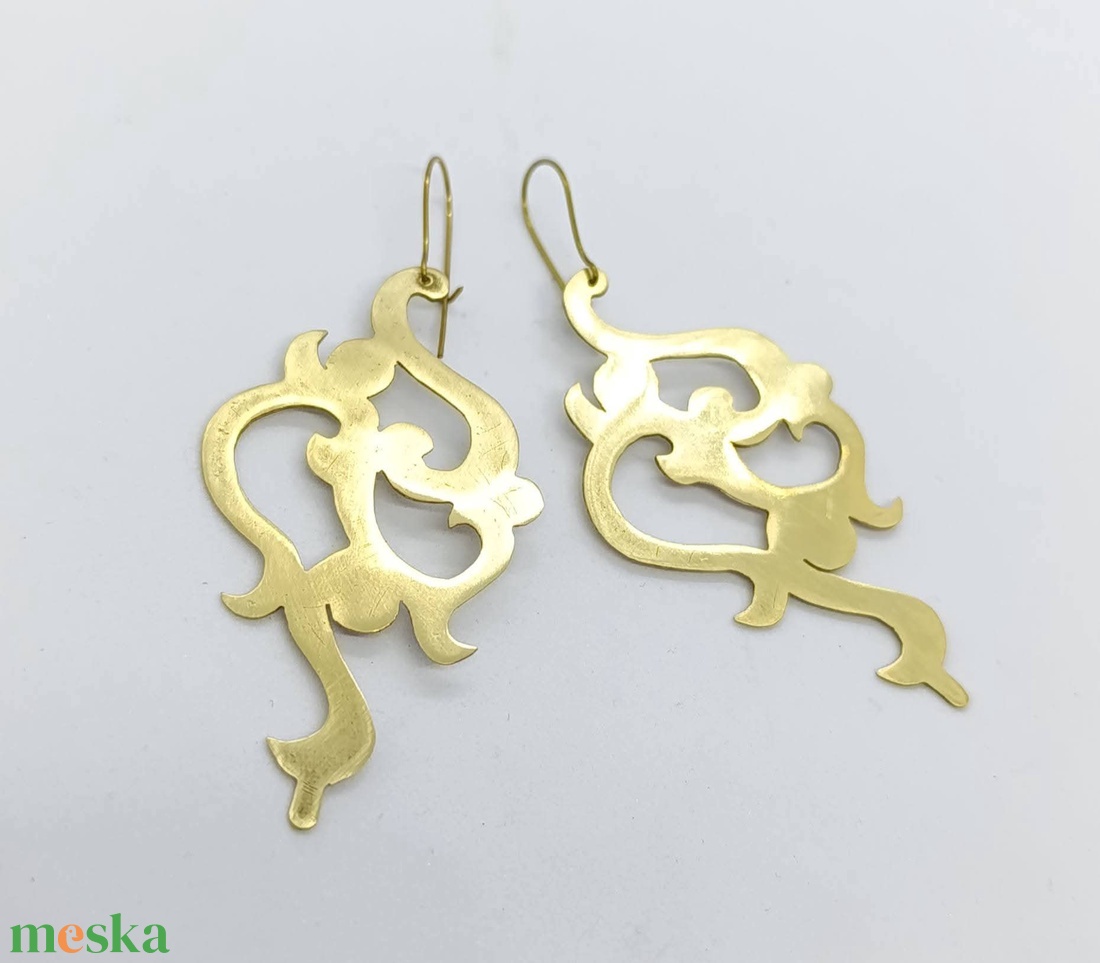 Indás fülbevaló pár - ékszer - fülbevaló - lógó fülbevaló - Meska.hu