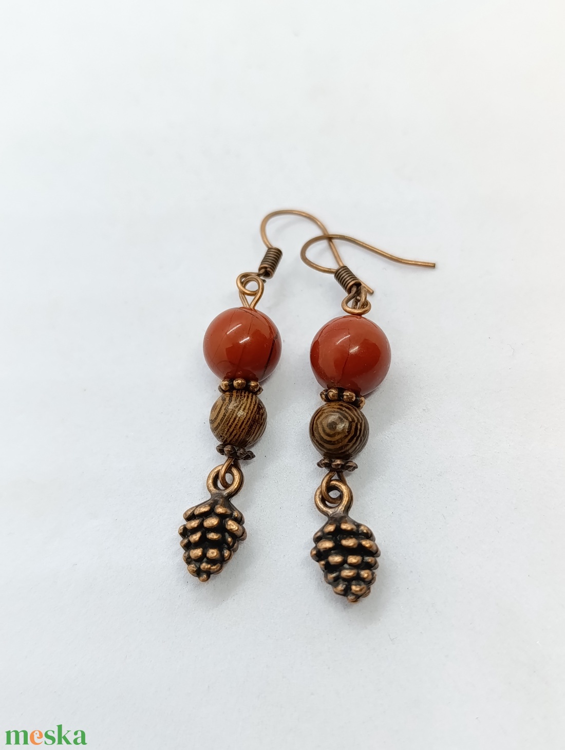 Tobozos fülbevaló pár  - ékszer - fülbevaló - lógó fülbevaló - Meska.hu