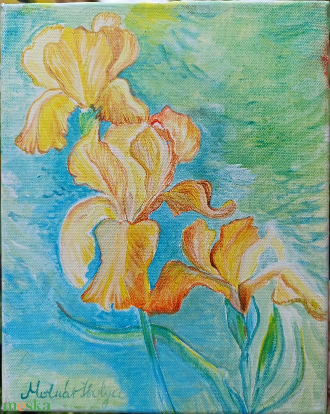 Íriszek - művészet - festmény - akril - Meska.hu