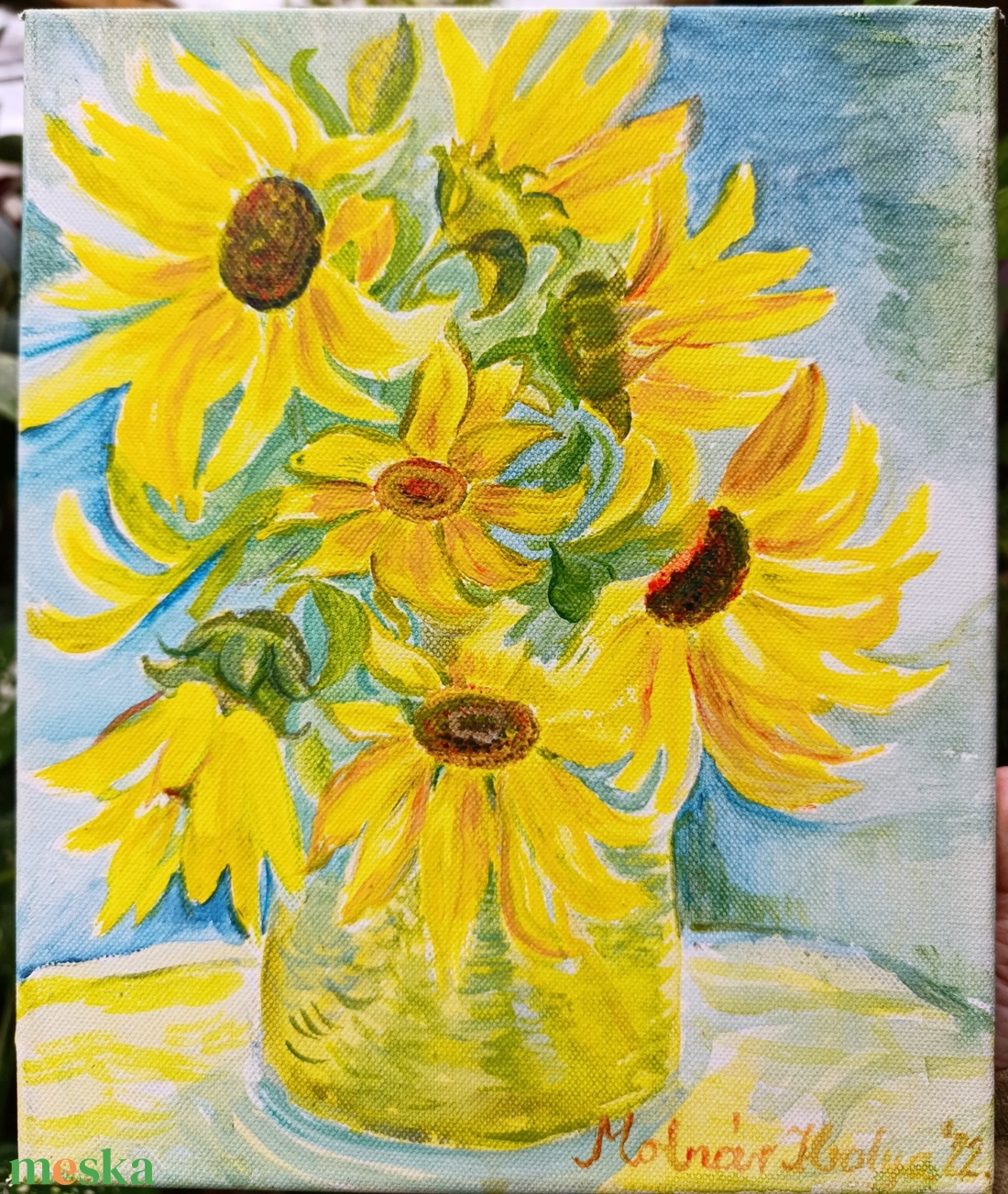 Virágok - művészet - festmény - akril - Meska.hu