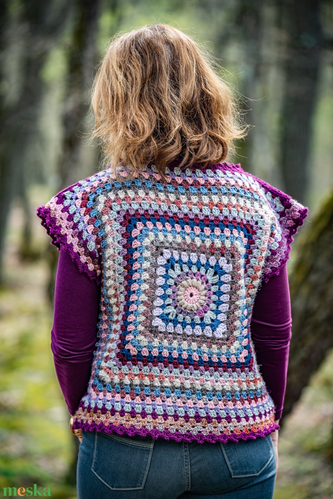Boho Nagyikocka mellény - ruha & divat - női ruha - mellény - Meska.hu Boho Nagyikocka mellény - ruha & divat - női ruha - mellény - Meska.hu