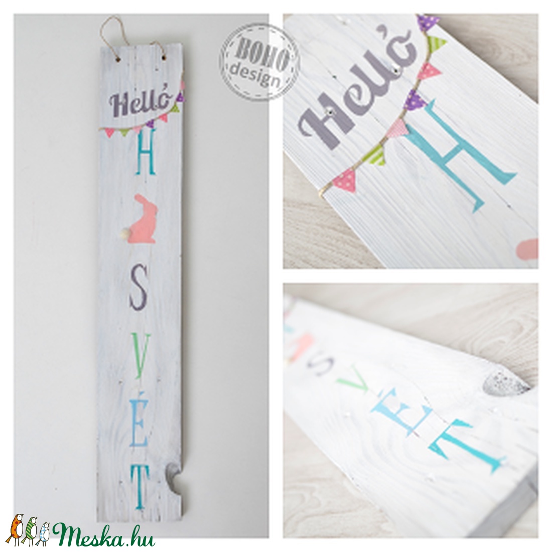 Helló húsvét fatábla -  - Meska.hu
