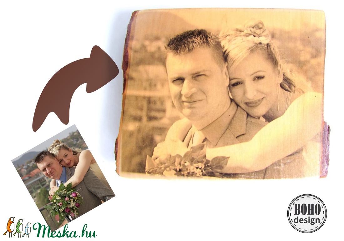 Fotótranszfer A/5 méretben, kérges fára -  - Meska.hu