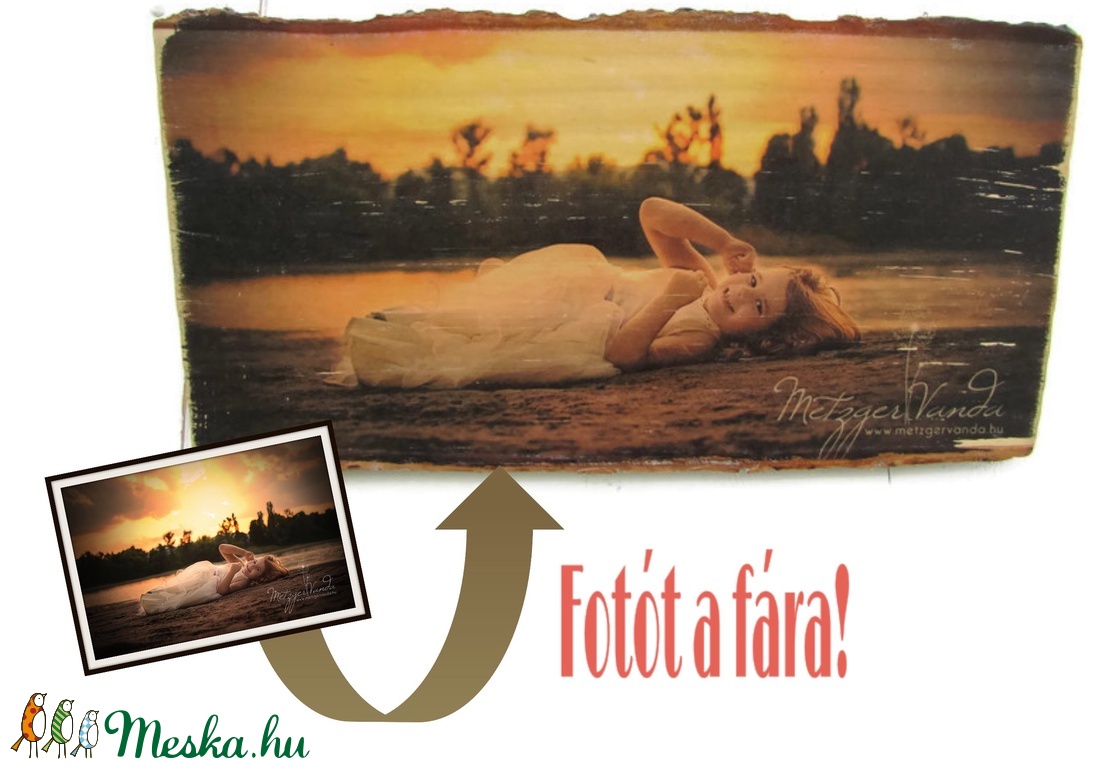 Fotótranszfer A/3 méretben, kérges fára -  - Meska.hu