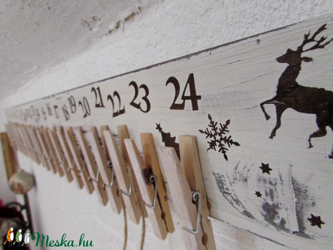 Adventi naptár 24 csipesszel -  - Meska.hu