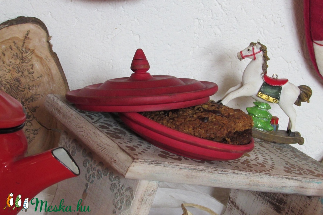 Fehér-arany mintás kis sámli (BOHOdesign karácsony kollekció) -  - Meska.hu