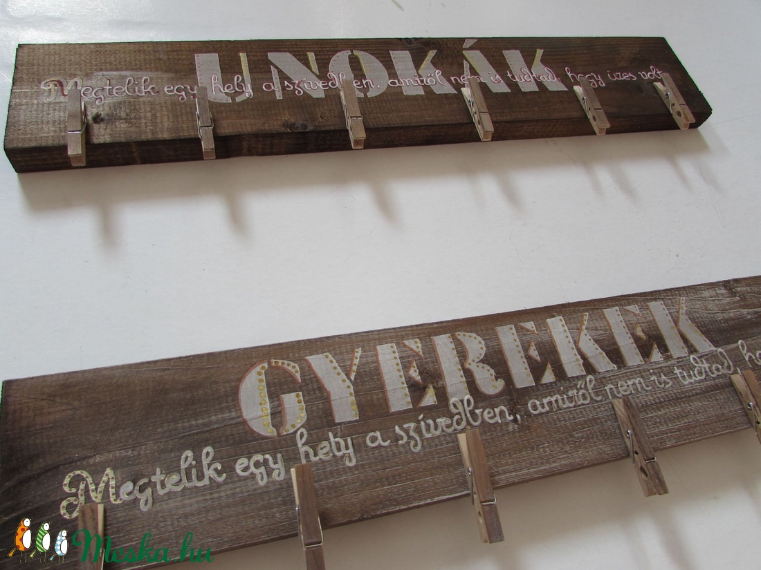 Fényképtartó UNOKÁK - GYEREKEK felirattal -  - Meska.hu