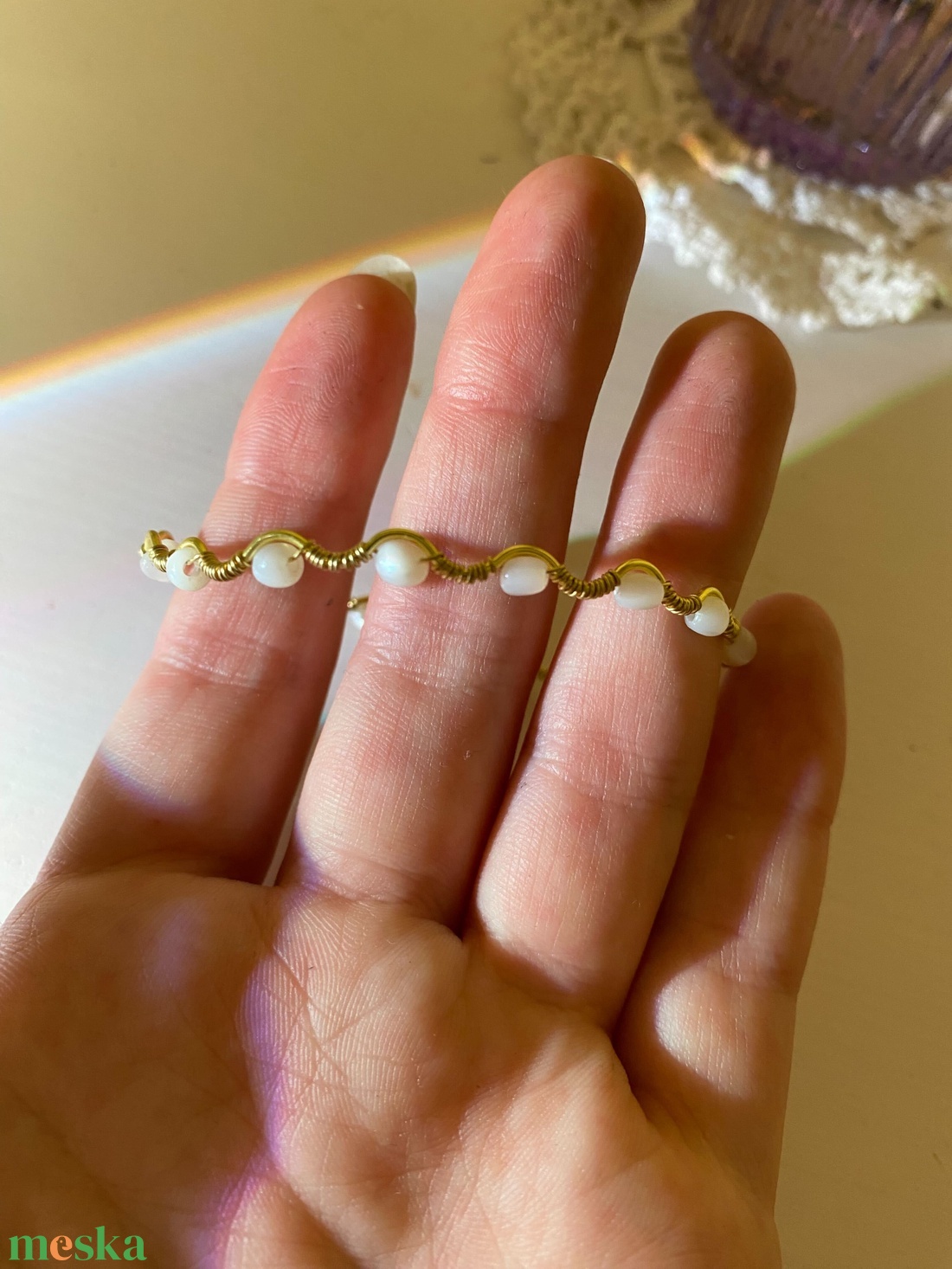 Kagylós karkötő - ékszer - karkötő - ásványkarkötő - Meska.hu