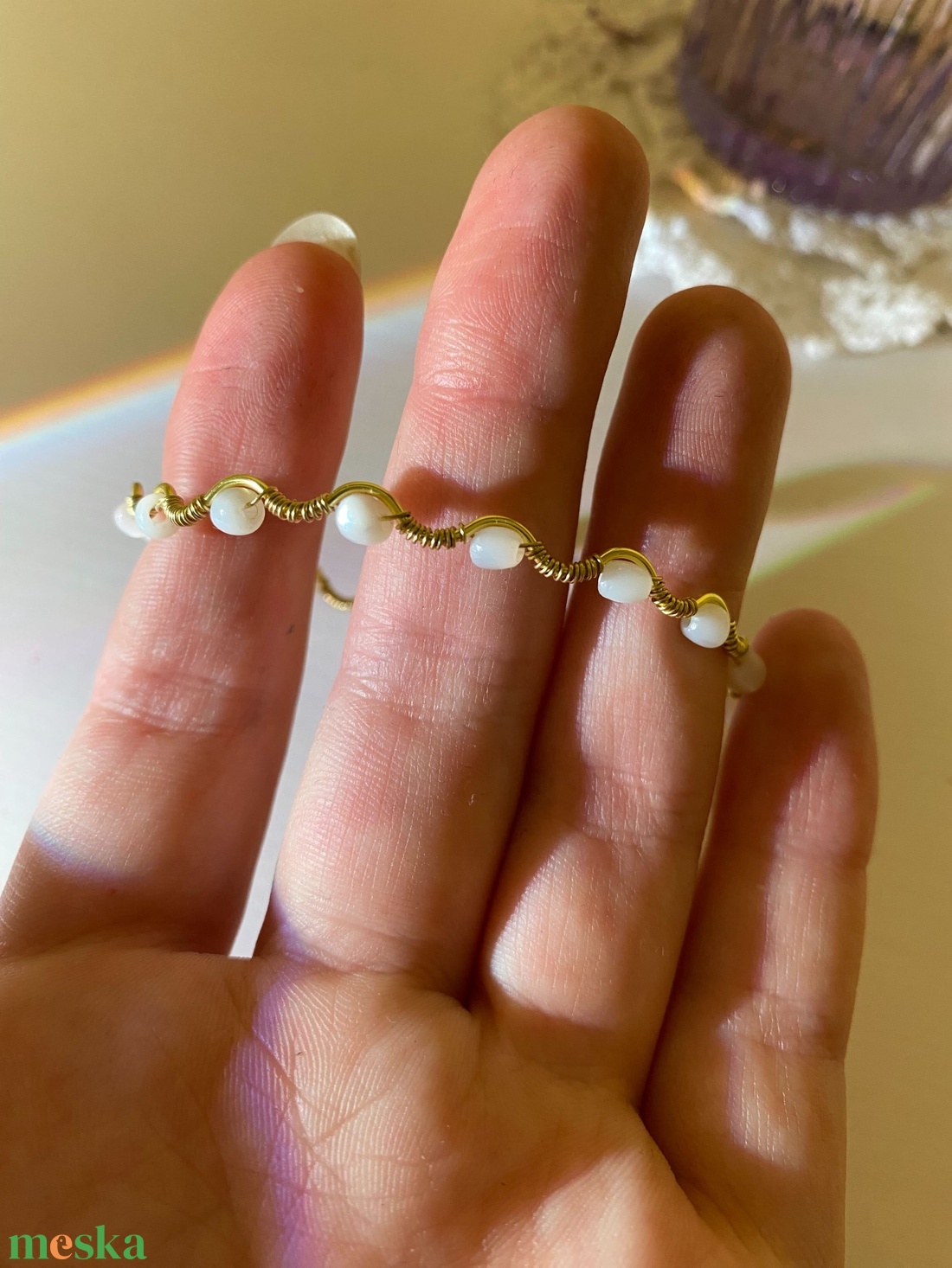 Kagylós karkötő - ékszer - karkötő - ásványkarkötő - Meska.hu