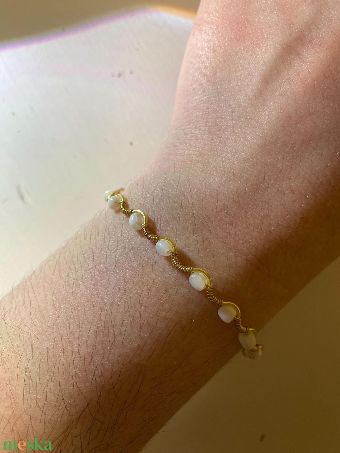 Kagylós karkötő - ékszer - karkötő - ásványkarkötő - Meska.hu