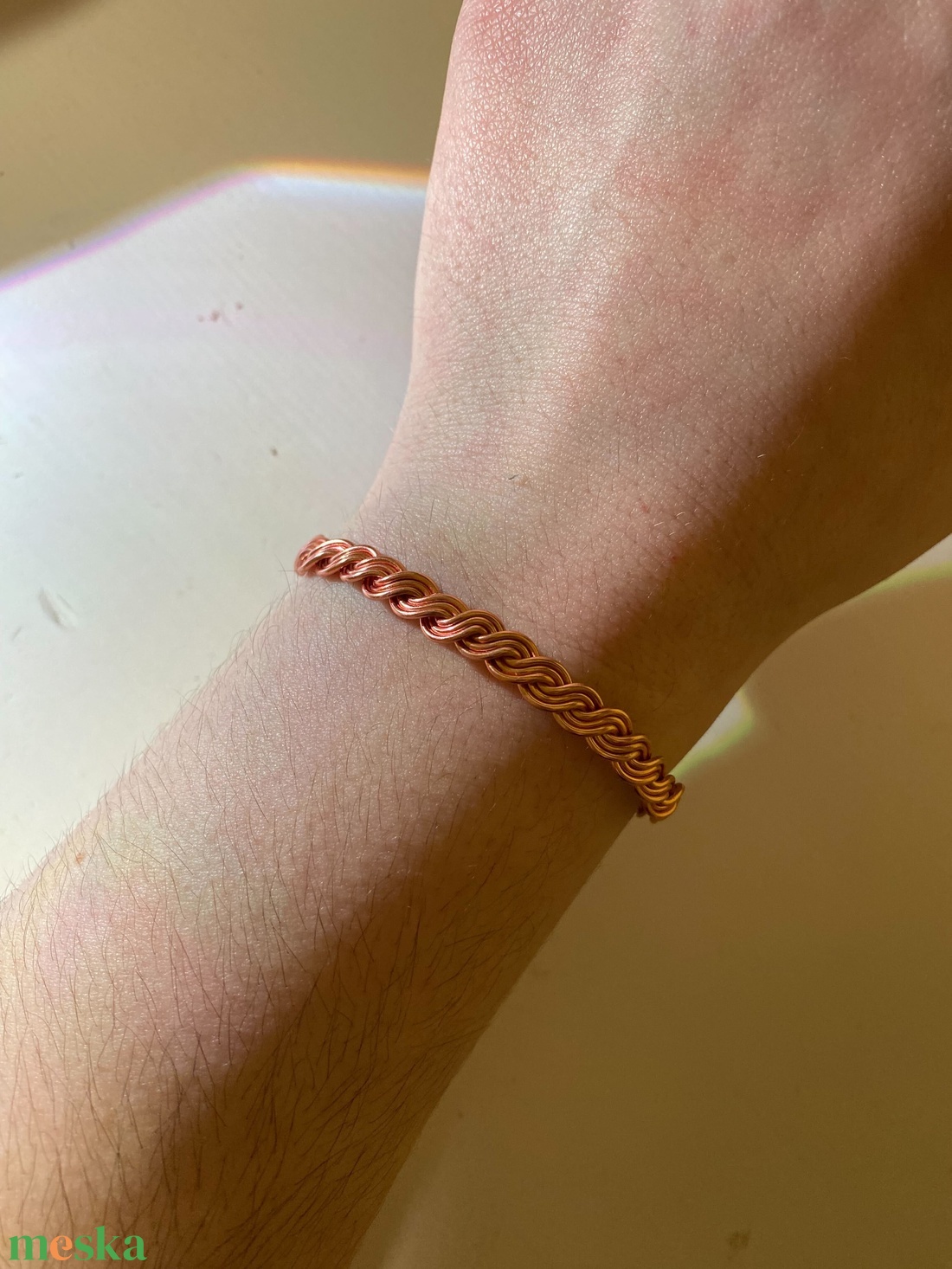 Csavart fém karkötő - ékszer - karkötő - karperec - Meska.hu