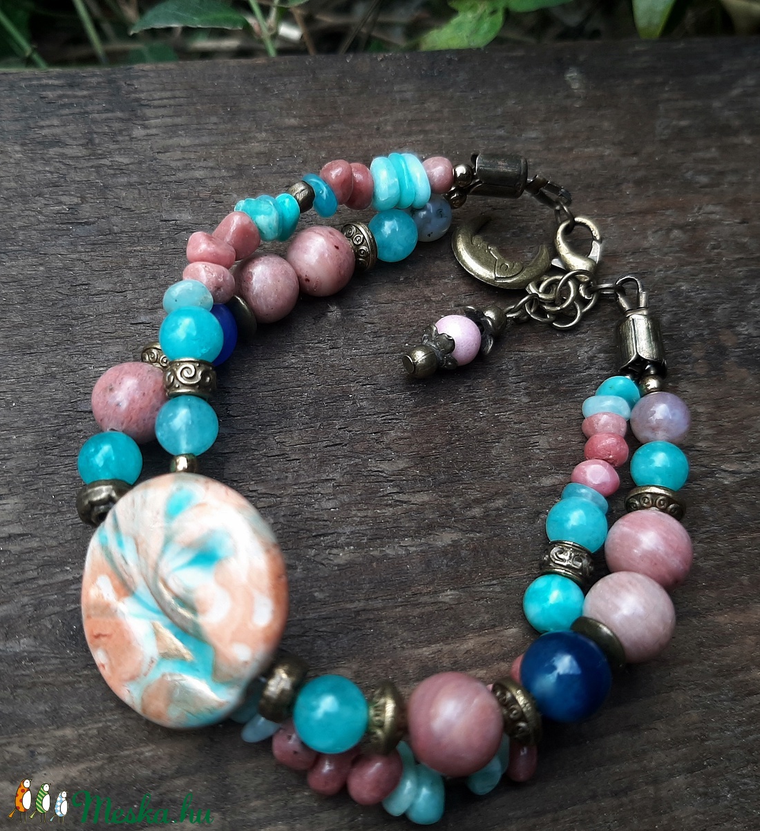 kétsoros karkötő - ékszer - karkötő - gyöngyös karkötő - Meska.hu