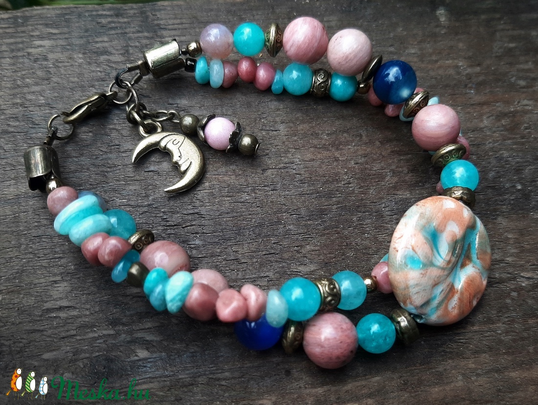 kétsoros karkötő - ékszer - karkötő - gyöngyös karkötő - Meska.hu