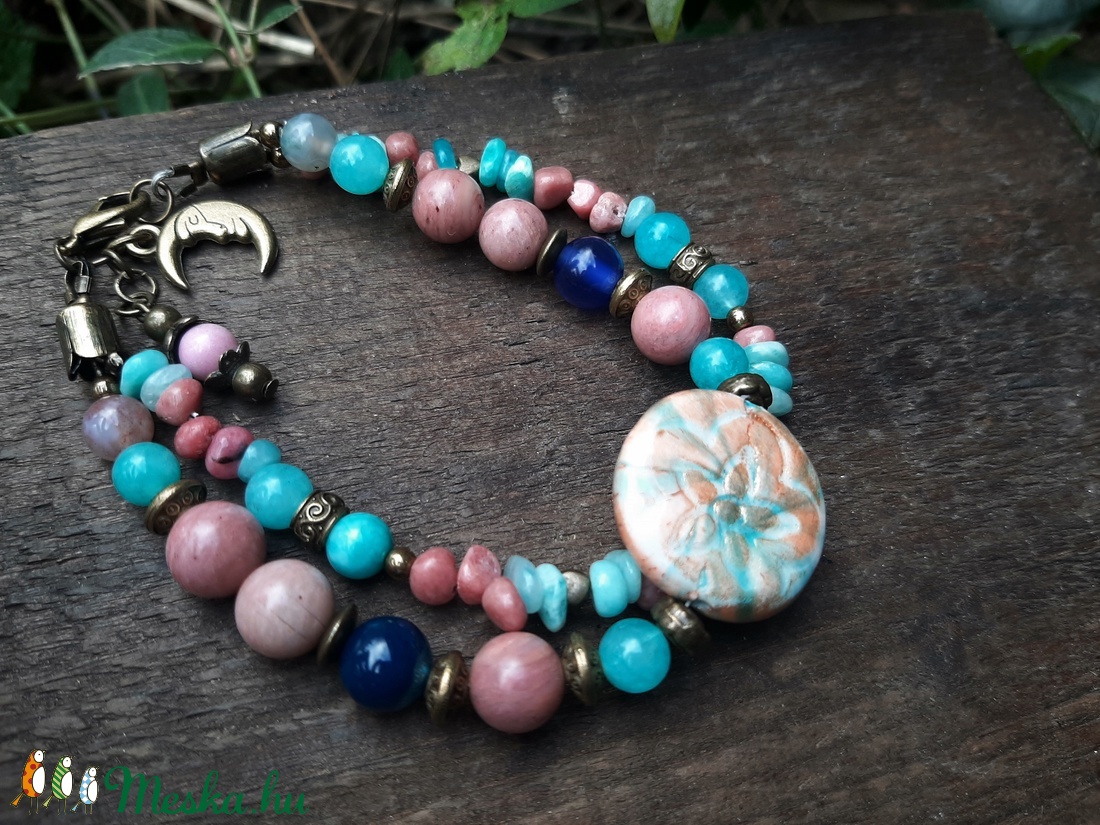 kétsoros karkötő - ékszer - karkötő - gyöngyös karkötő - Meska.hu