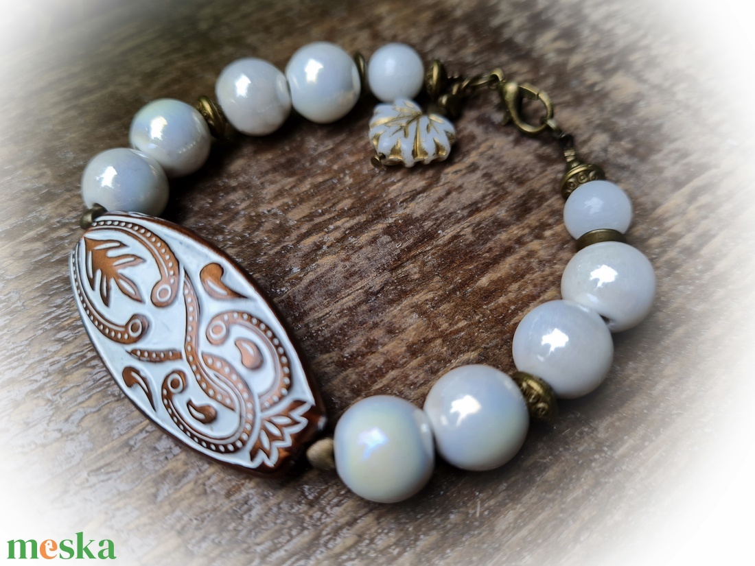 Hófehér-ke ????! - ékszer - karkötő - gyöngyös karkötő - Meska.hu