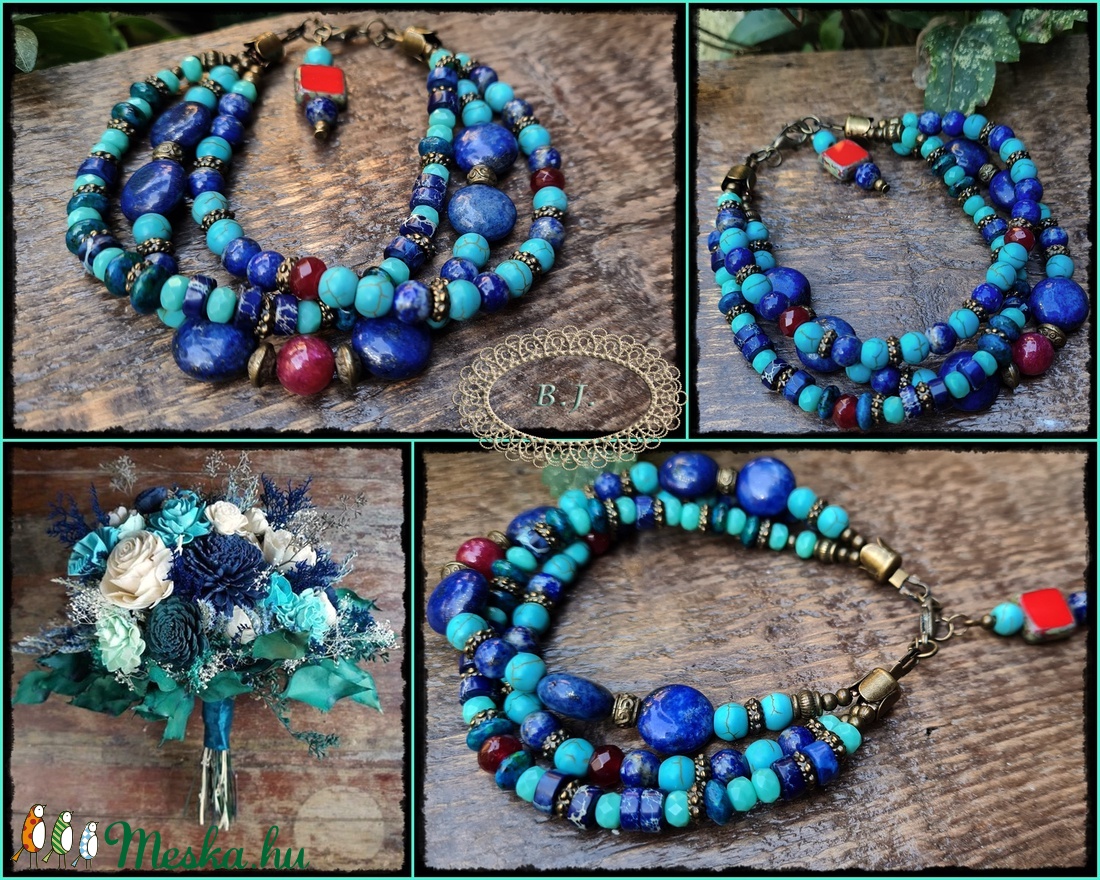 Három soros karlánc - ékszer - karkötő - gyöngyös karkötő - Meska.hu