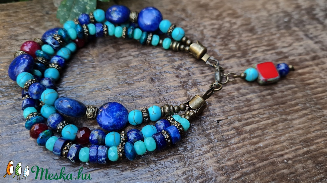 Három soros karlánc - ékszer - karkötő - gyöngyös karkötő - Meska.hu