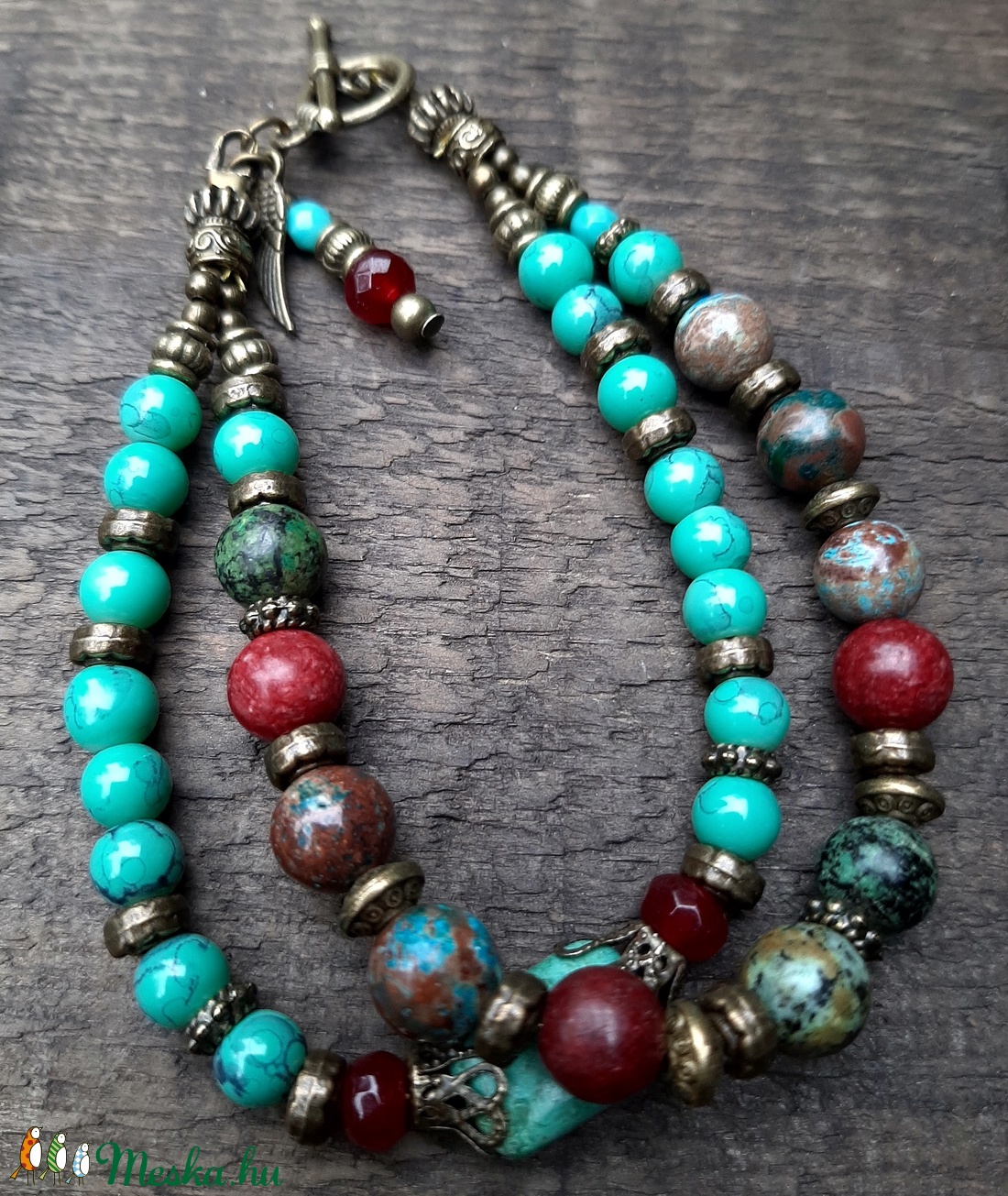 Antik hatásu  karkötő - ékszer - karkötő - gyöngyös karkötő - Meska.hu