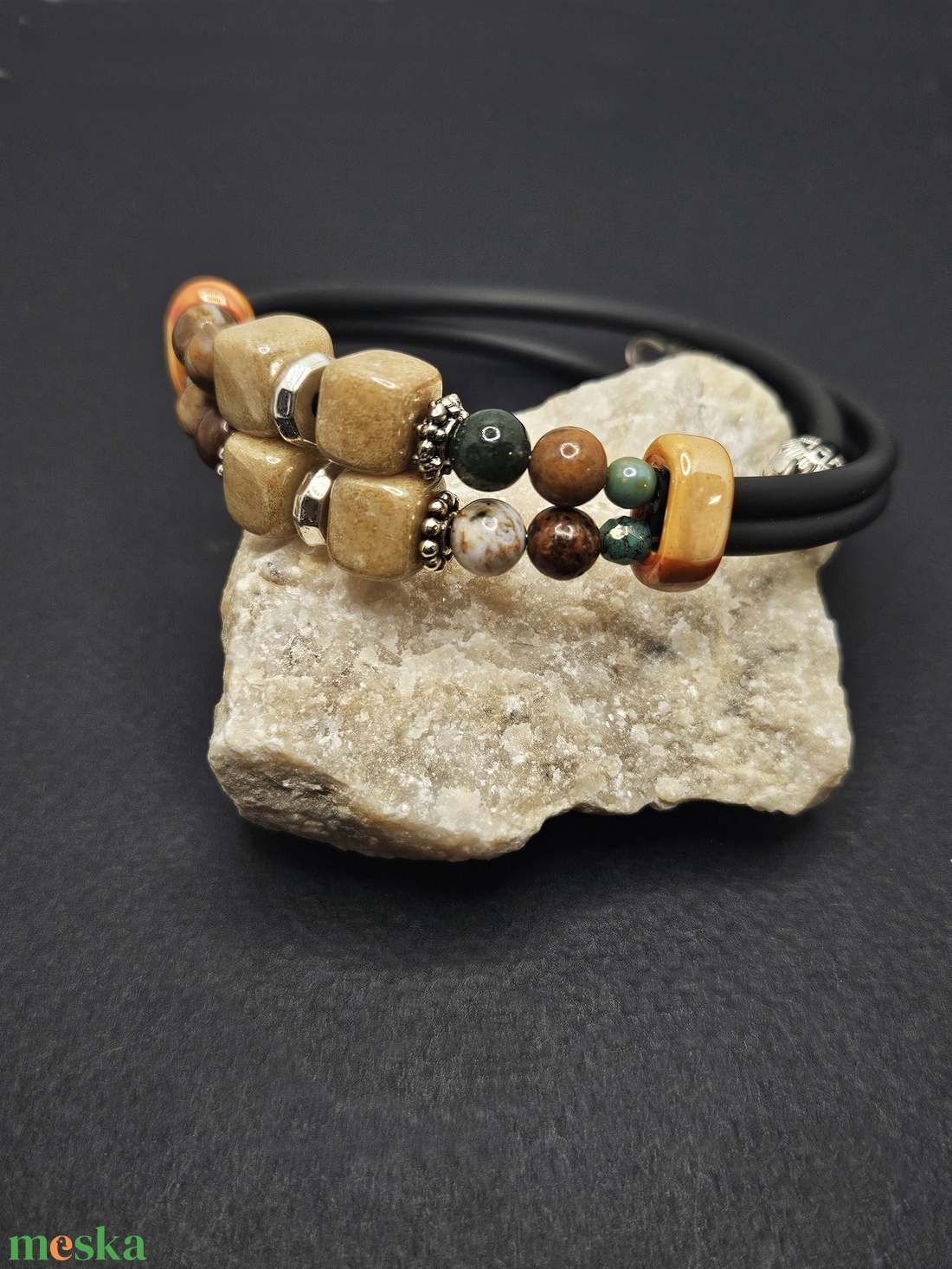 Két soros karperec - ékszer - karkötő - memóriadrótos karkötő - Meska.hu