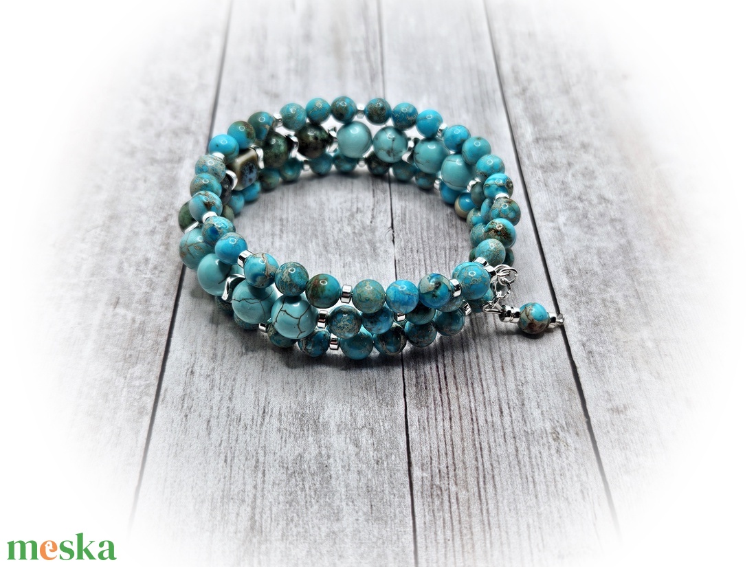 Jáspis karperec - ékszer - karkötő - széles karkötő - Meska.hu