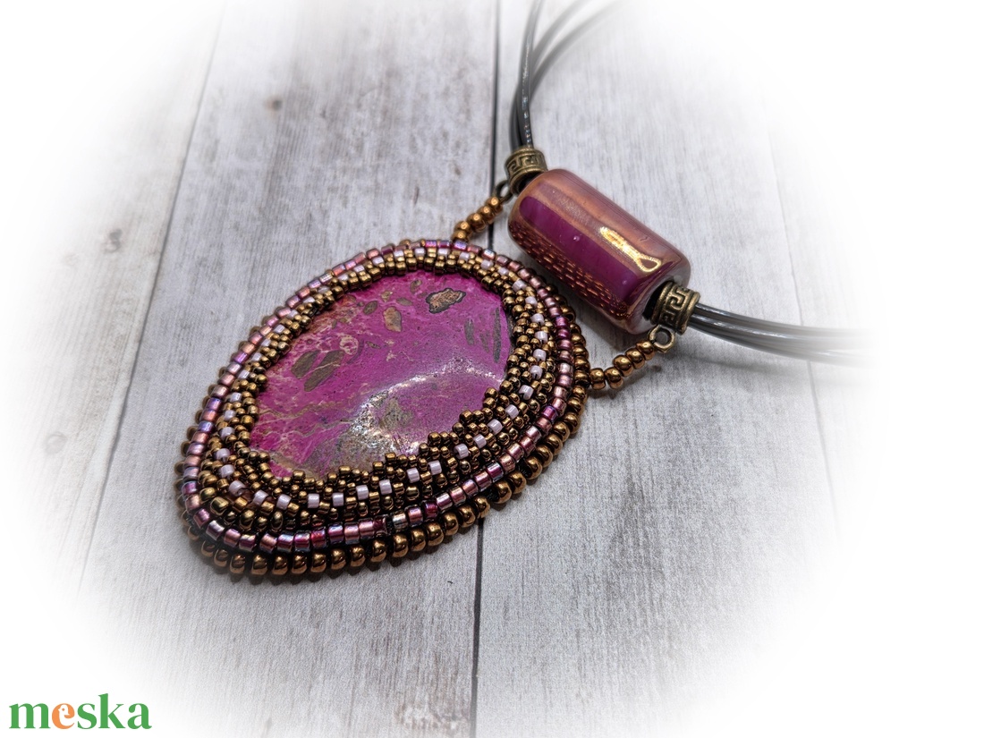 Jáspis köves nyaklánc - ékszer - nyaklánc - medálos nyaklánc - Meska.hu