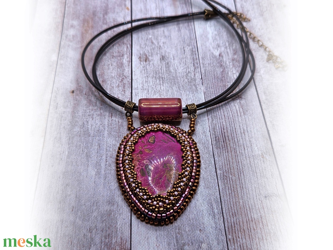 Jáspis köves nyaklánc - ékszer - nyaklánc - medálos nyaklánc - Meska.hu