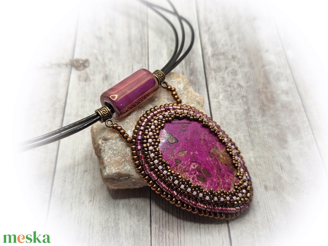 Jáspis köves nyaklánc - ékszer - nyaklánc - medálos nyaklánc - Meska.hu