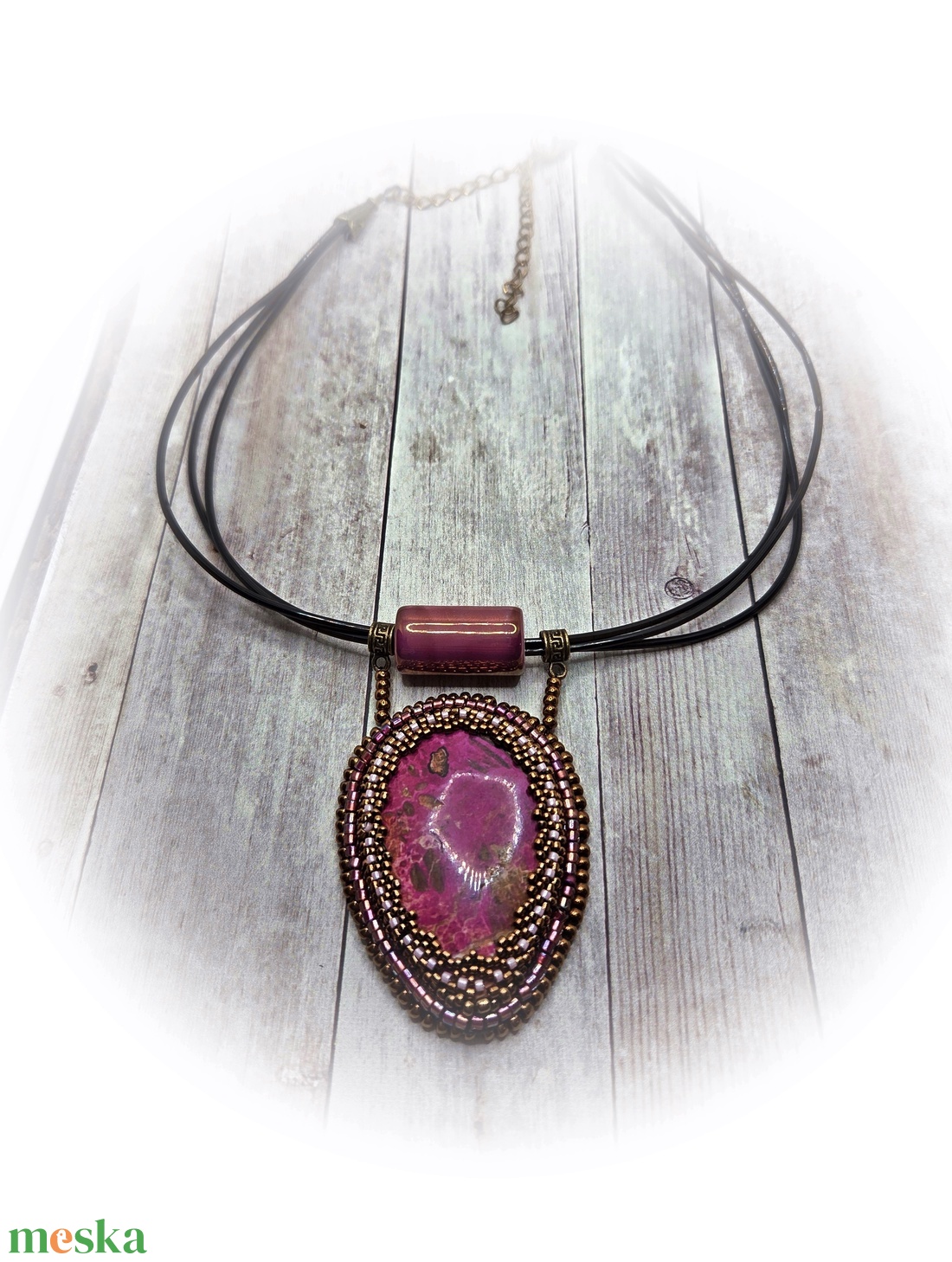 Jáspis köves nyaklánc - ékszer - nyaklánc - medálos nyaklánc - Meska.hu