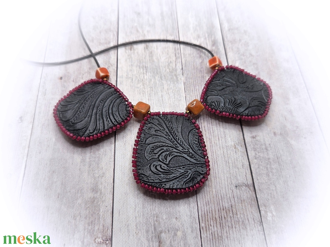 Jáspis nyaklánc - ékszer - nyaklánc - medálos nyaklánc - Meska.hu