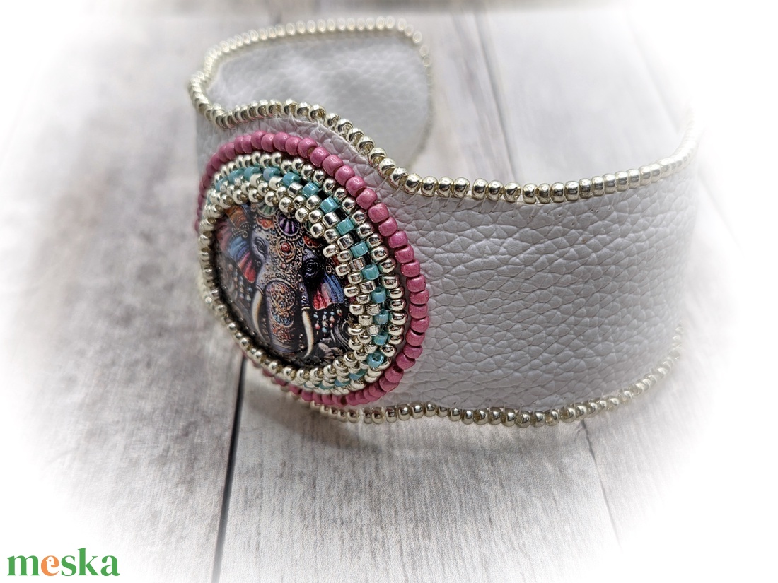 Elefántos karperec - ékszer - karkötő - széles karkötő - Meska.hu
