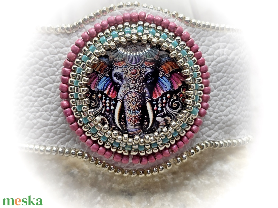 Elefántos karperec - ékszer - karkötő - széles karkötő - Meska.hu