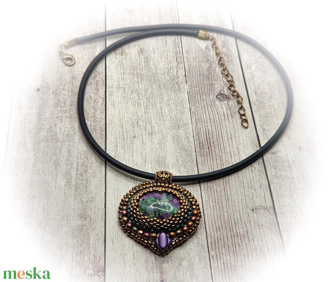 Rubin-zoizot nyaklánc - ékszer - nyaklánc - medálos nyaklánc - Meska.hu