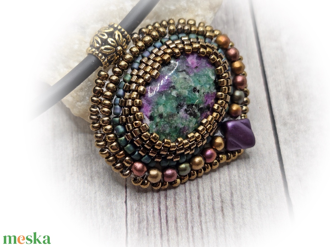 Rubin-zoizot nyaklánc - ékszer - nyaklánc - medálos nyaklánc - Meska.hu