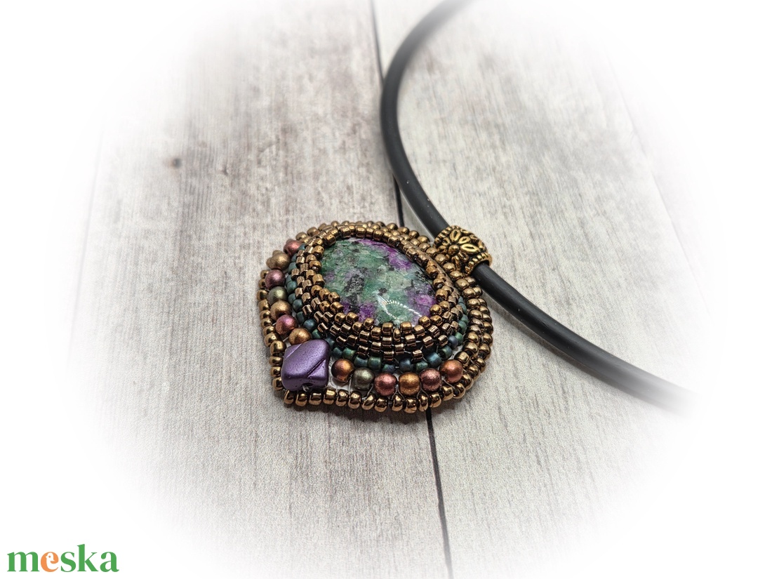 Rubin-zoizot nyaklánc - ékszer - nyaklánc - medálos nyaklánc - Meska.hu