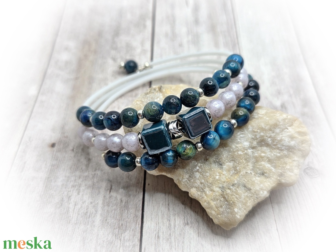 Tigrisszem karperec - ékszer - karkötő - széles karkötő - Meska.hu