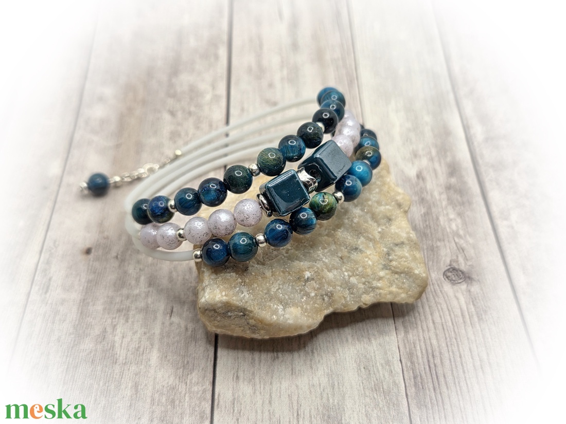 Tigrisszem karperec - ékszer - karkötő - széles karkötő - Meska.hu