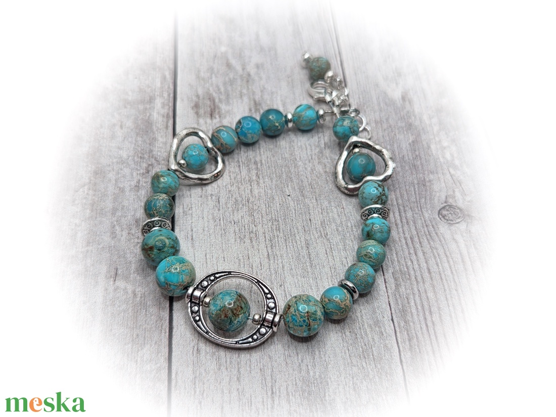 Jáspis karlánc - ékszer - karkötő - ásványkarkötő - Meska.hu