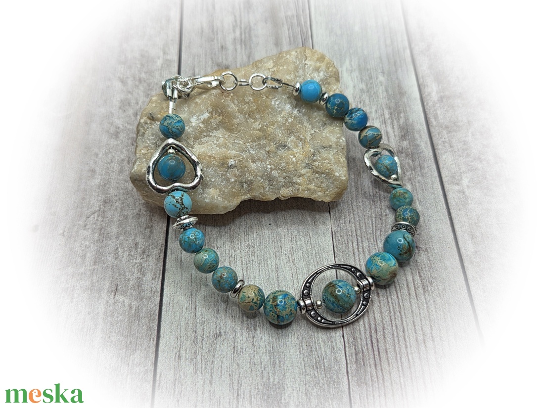 Jáspis karlánc - ékszer - karkötő - ásványkarkötő - Meska.hu